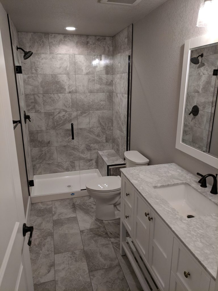Additional Bathroom Added in a Basement Remodel Job in Denver, CO