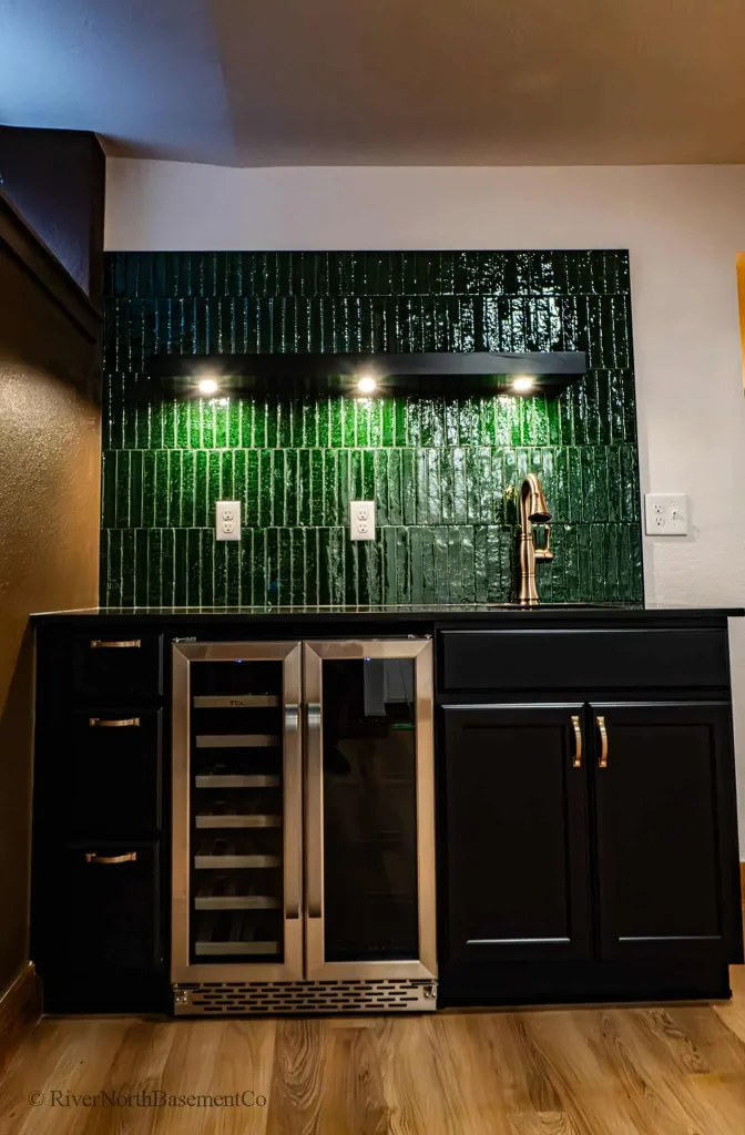 Denver basement finishing project with recessed lighting